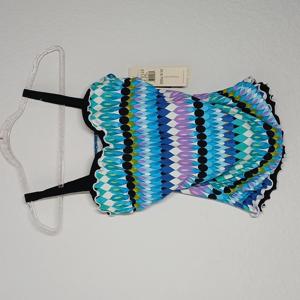 PROFILE by GOTTEX | D CUP Ruffle & Ruched Underwire Tankini Top - Size 36D